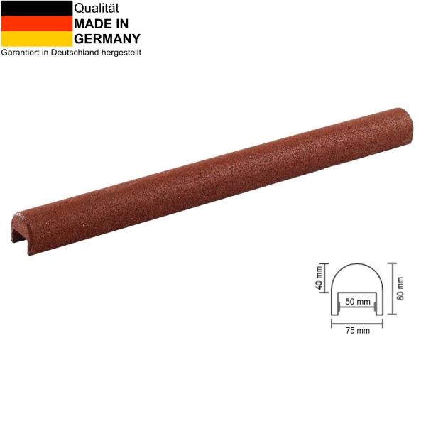 Curb cap 50 red for 5 cm concrete curbstones